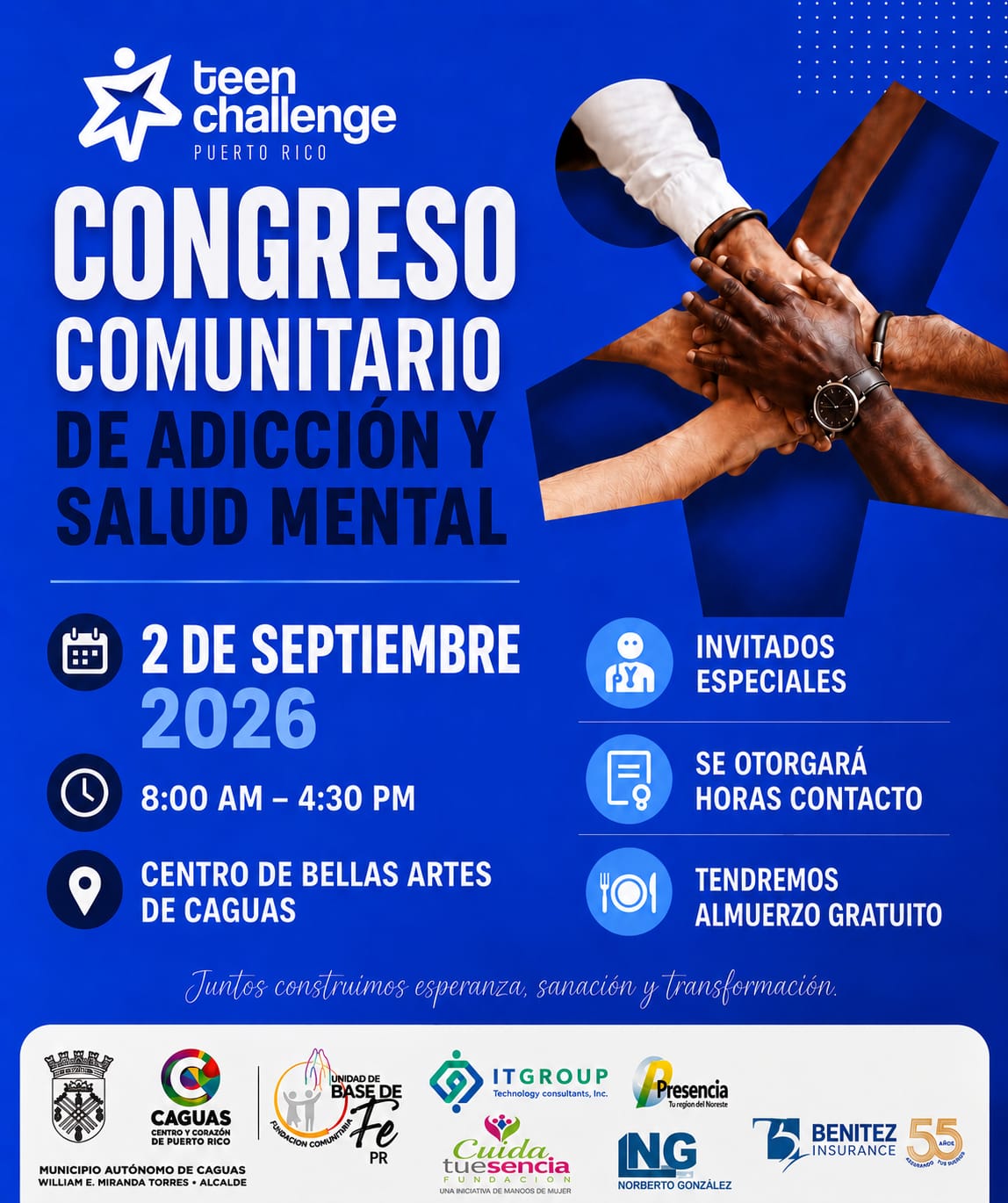 Imagen representativa de unidad y colaboración del congreso